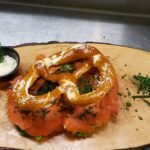 Salmon Pretzel Sandwich